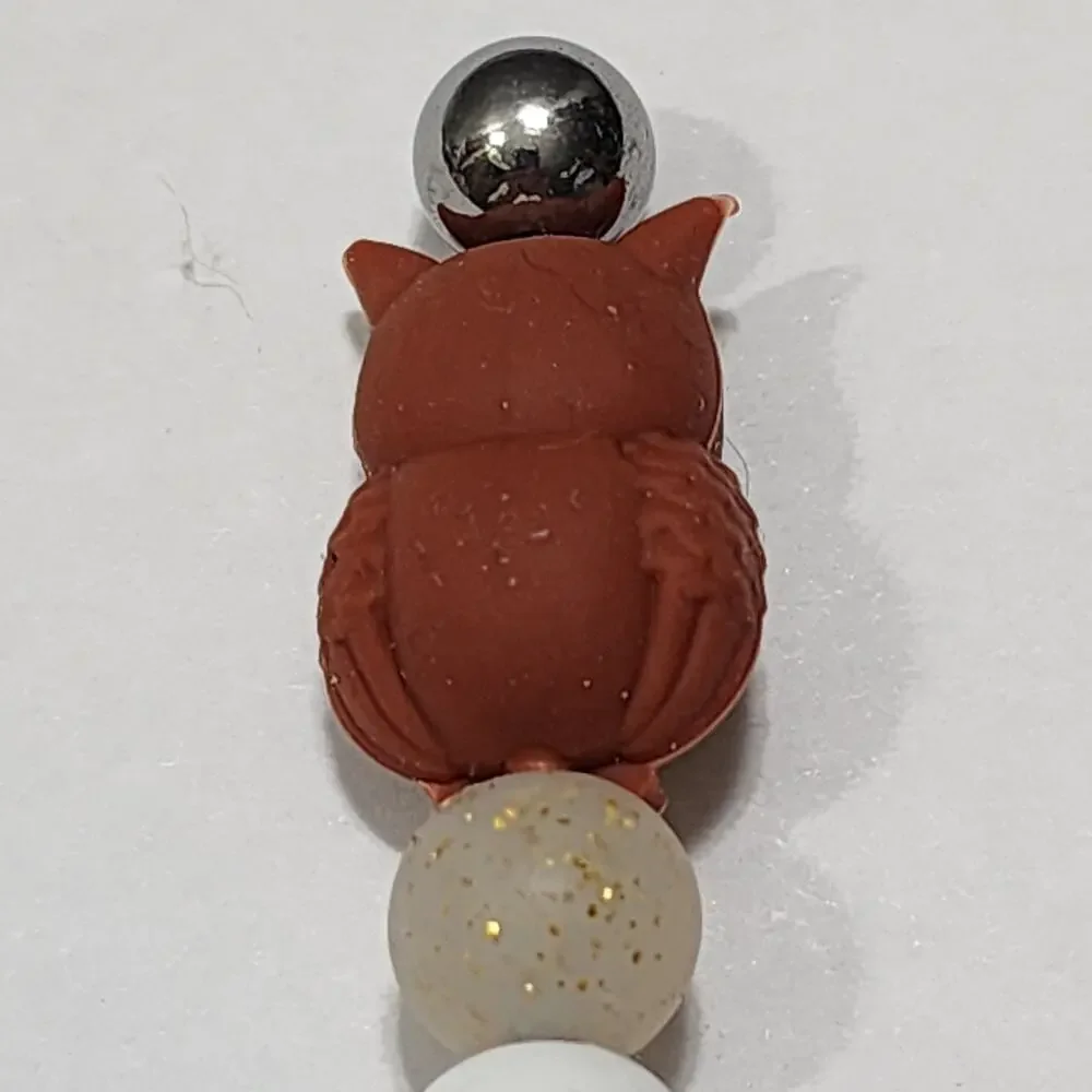 Owl Decorative Silicone Beaded Wine Bottle Stopper Cork Handmade NEW